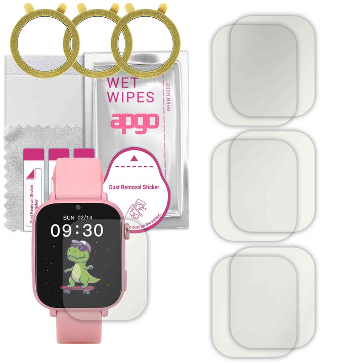 Set de 6 folii de protectie pentru ceas MATTE Garett Kids Nice Pro 4G (dla dzieci) – apgo, hidrogel, mate, ultra-subtire, anti-zgarieturi, protectie profesionala ecran