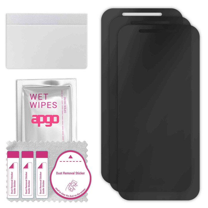 3x apgo PRIVACY защитно стъкло за Nokia C1 Plus – хибридно стъкло, пълно лепене, гъвкаво стъкло