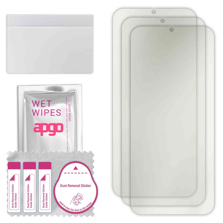 3x МАТОВ apgo протектор за екран за Wiko View3 Lite – самозалепващ се, цял дисплей, хидрогел, защита от надраскване, пълно лепене, 5D