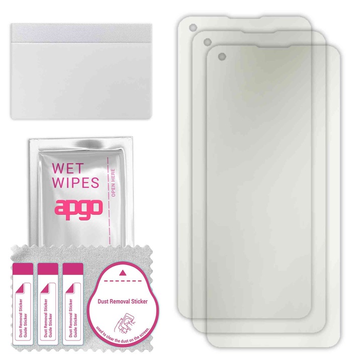 3x МАТОВ протектор за екран apgo за Oppo Find X3 Pro - самозалепващ се, цял дисплей, хидрогел, защита от надраскване, пълно лепене, 5D