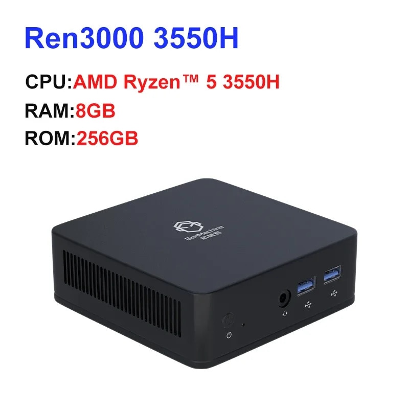 Mini PC, AMD Ryzen 5 3550H, 8GB RAM, 256GB SSD, compact - eMAG.ro