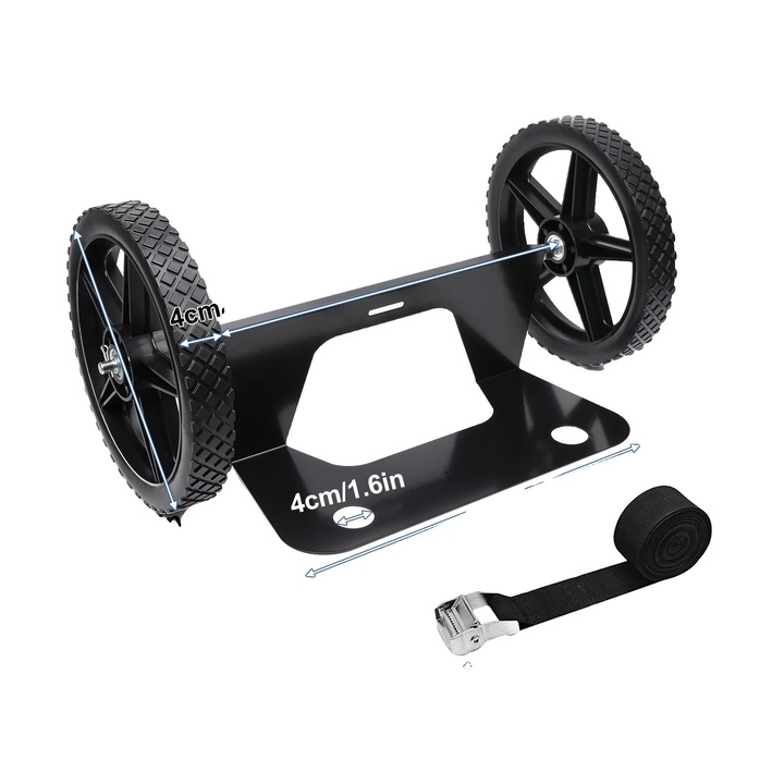 Set roti portabile pentru frigider izolat, dimensiuni 51x30x4cm, negru