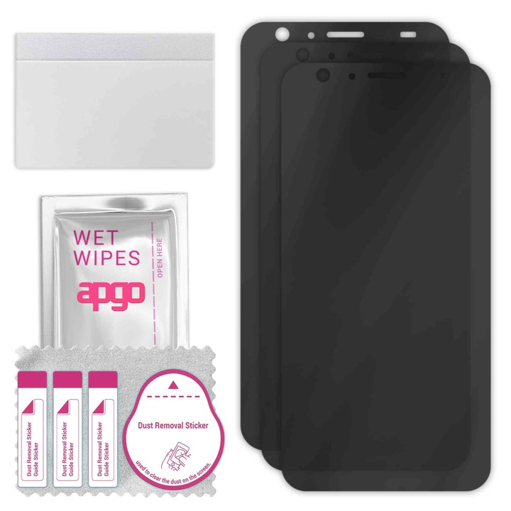 3x apgo PRIVACY защитно стъкло за Doogee BL5000 – хибридно стъкло, пълно лепило, гъвкаво стъкло