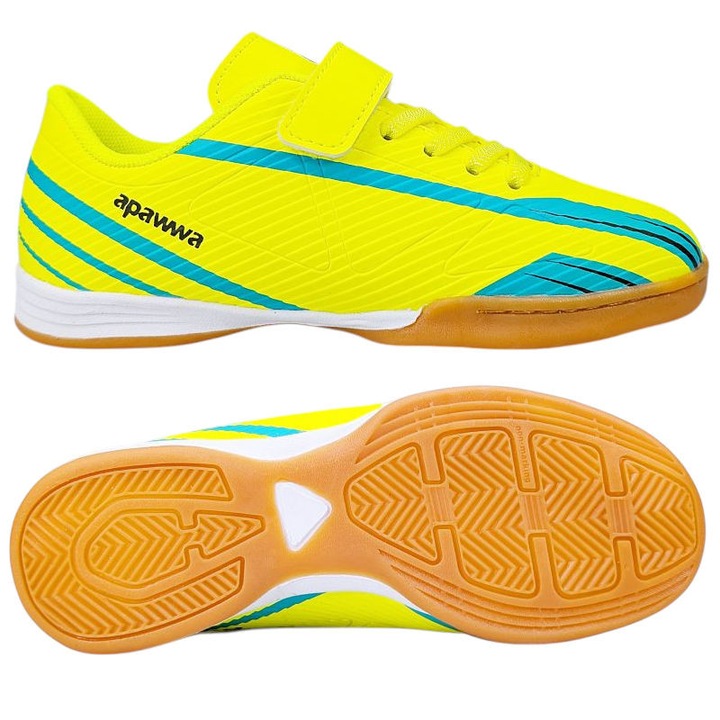 Pantofi sport baieti Morval, Apawwa, Piele ecologica, Verde