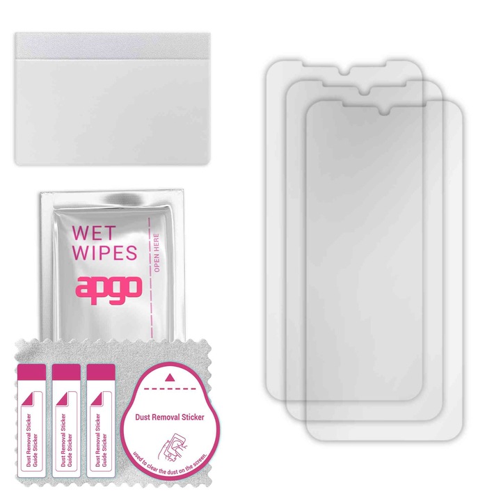 3x folie de protectie apgo pentru Blackview BV9800 – afisare completa, lucioasa, hidrogel, full glue, 5D