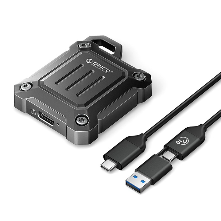 Compartiment de disc ranforsat tactic XAM2 M.2 2230 USB-C - Negru