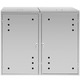 Capac cu ventilatie pentru cosuri de gunoi Uniprodo 2x240l metalica argintie 80x136x118cm