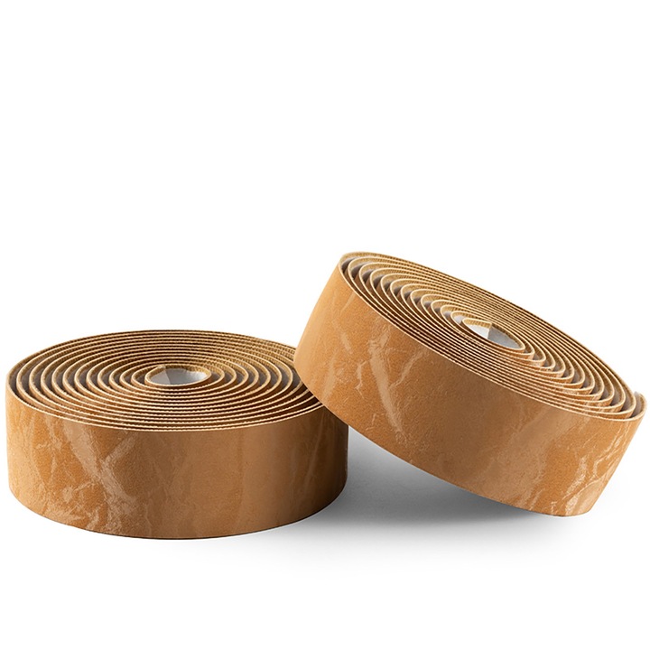 Banda de ghidon bicicleta Rockbros, set 2 bucati, PU, maro, 3cm x 220cm