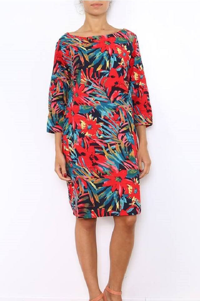 Rochie dama cu imprimeu, Multicolor, S