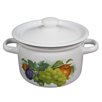 Oala emailata cu capac NOVOMOSKOVSK 4,5L décor DARI LETA Oala emailata cu capac NOVOMOSKOVSK 4,5L décor DARI LETA