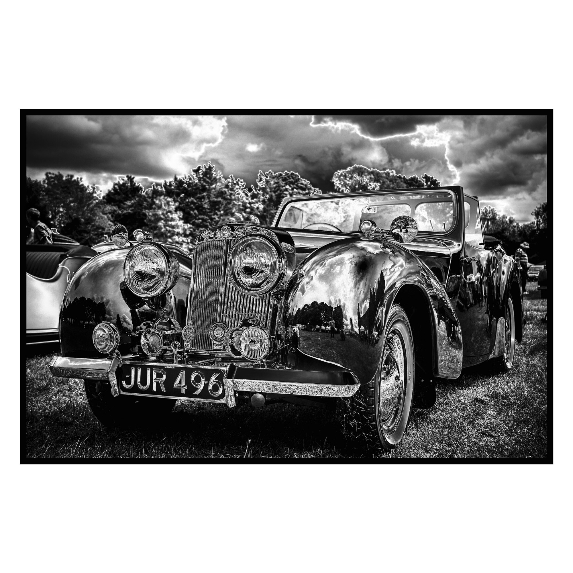 Tablou Canvas Artantida - Old car B&W 80x60 cm