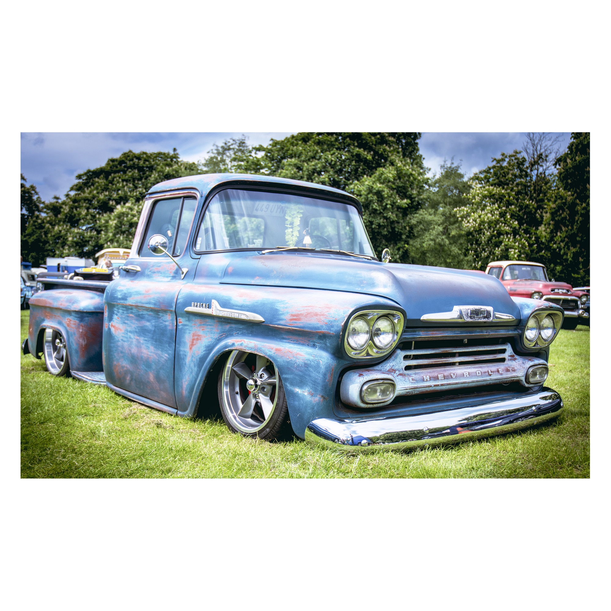 Tablou Canvas Artantida - Old car Blue 80x60 cm