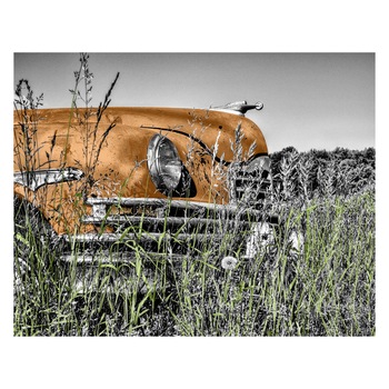 Tablou Canvas Artantida - Old car Orange 80x60 cm Tablou Canvas Artantida - Old car Orange 80x60 cm