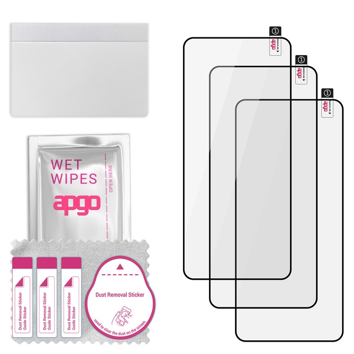 Set de 3 sticle de protectie din sticla temperata flexibila 9H pentru Oppo Reno7 SE 5G – apgo Flexible Tempered Glass