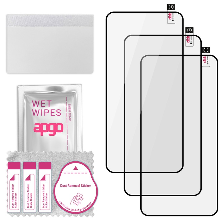 Комплект от 3 9H гъвкави протектори за екран от закалено стъкло за Xiaomi Redmi K80 – apgo Flexible Tempered Glass