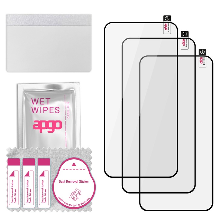 Комплект от 3 9H гъвкави протектори за екран от закалено стъкло за Doogee V11 – apgo Flexible Tempered Glass
