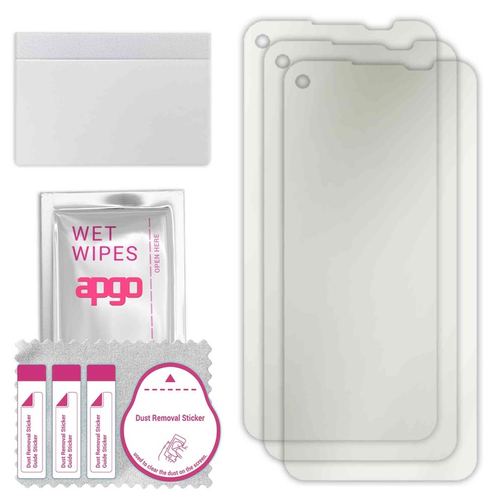 3x МАТОВ apgo протектор за екран за Doogee V10 – самозалепващ се, цял дисплей, хидрогел, защита от надраскване, пълно лепене, 5D