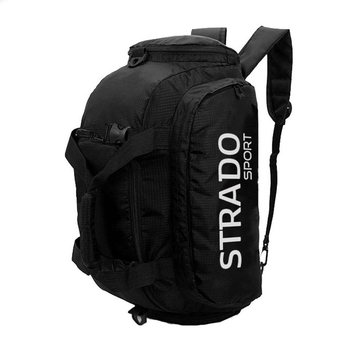 Rucsac si geanta sportiva Strado, design unic, negru, 23x55x24cm, set inclus.