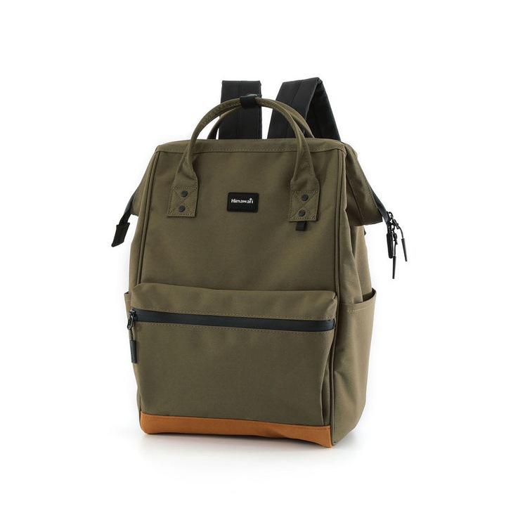 Rucsac dama, Himawari, Port USB, Material rezistent, Verde inchis