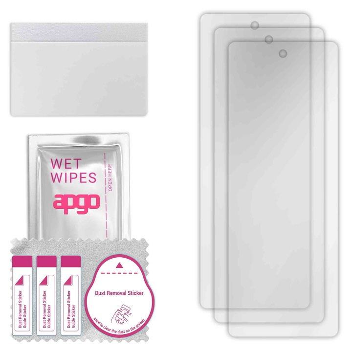3x apgo протектор за екран за Samsung W22 5G - цял дисплей, гланцов, хидрогел, пълно лепило, 5D