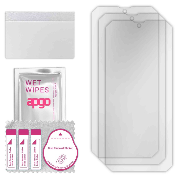 3x folie de protectie apgo pentru Blackview BV8800 – afisare completa, lucioasa, hidrogel, full glue, 5D
