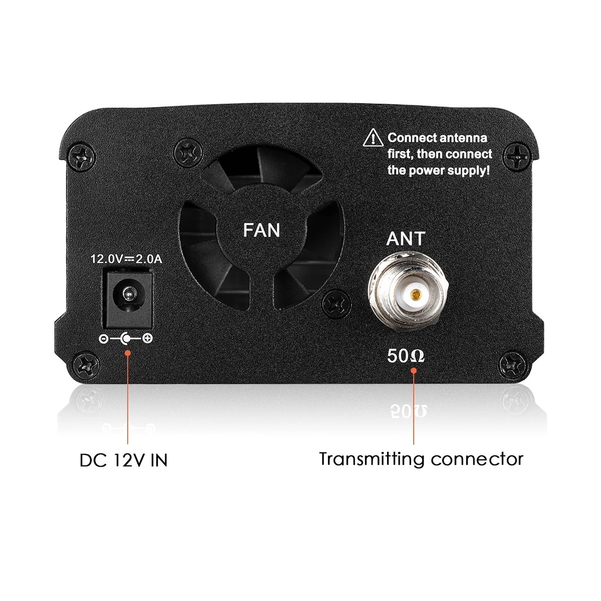Wireless FM Transmitter, 1W/7W Output, 76-108MHz Frequency Range