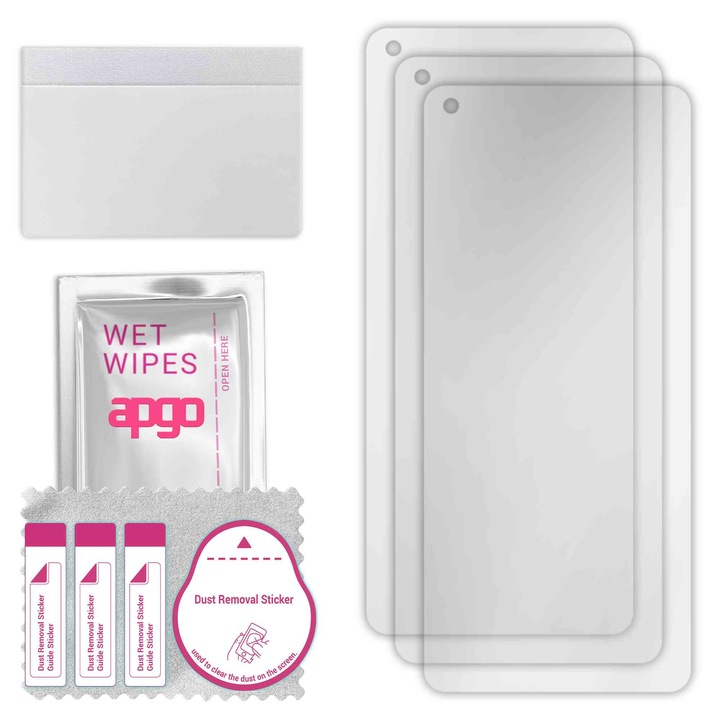 3x folie de protectie apgo pentru Oppo Reno7 Z 5G – afisare completa, lucioasa, hidrogel, full glue, 5D