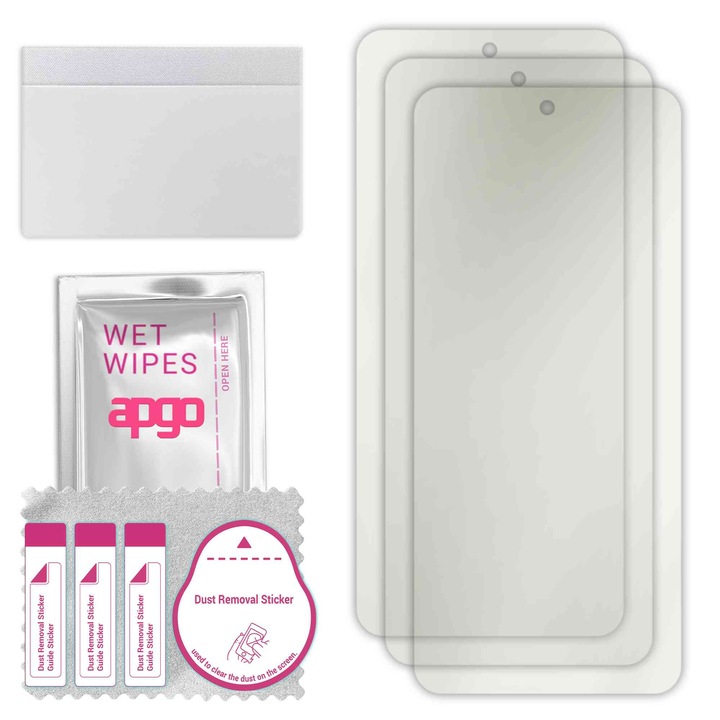 3x МАТОВ apgo защитен филм за Umidigi A13 Pro Max 5G - самозалепващ се, цял дисплей, хидрогел, устойчив на надраскване, пълно лепене, 5D