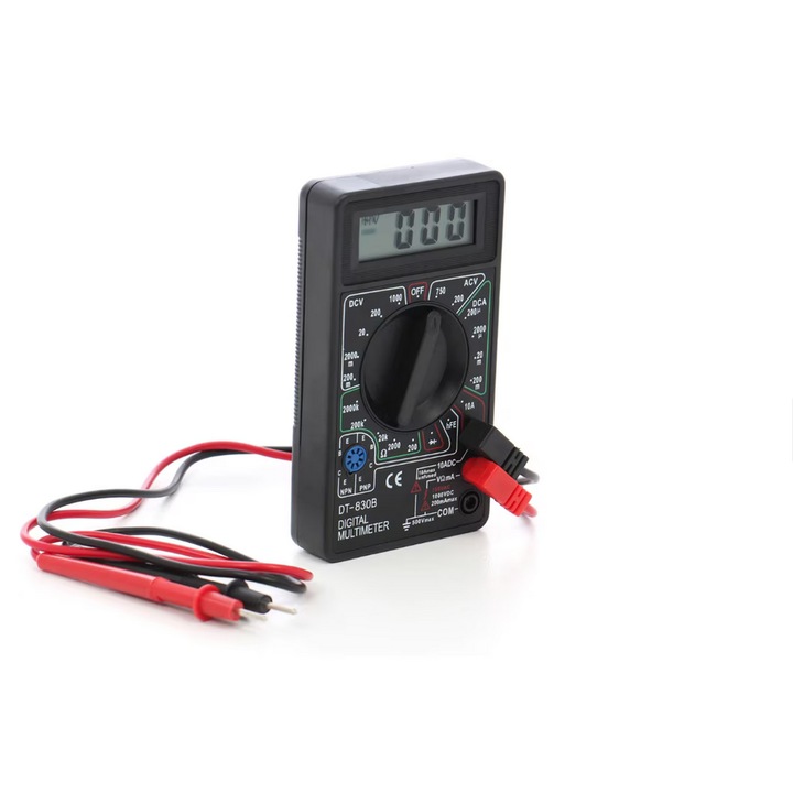 Multimetru digital Zutech 838, test diode, sonda temperatura, 126x70x24mm, 150g