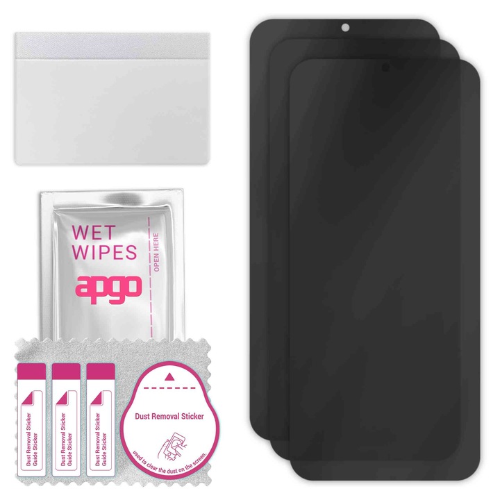 3x apgo PRIVACY защитно стъкло за Ulefone Power Armor 18T – хибридно стъкло, пълно лепило, гъвкаво стъкло