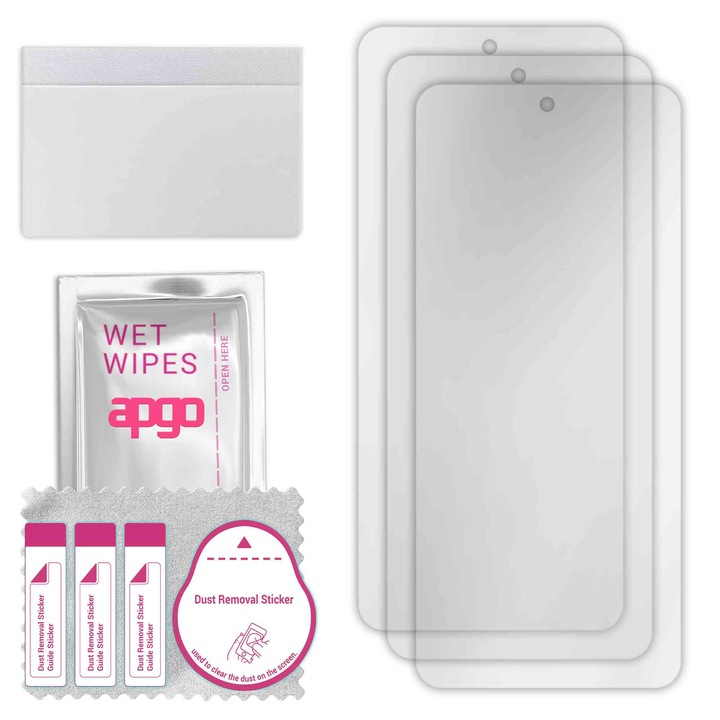 3x apgo протектор за екран за Vivo Y11 2023 – цял дисплей, гланцов, хидрогел, пълно лепене, 5D