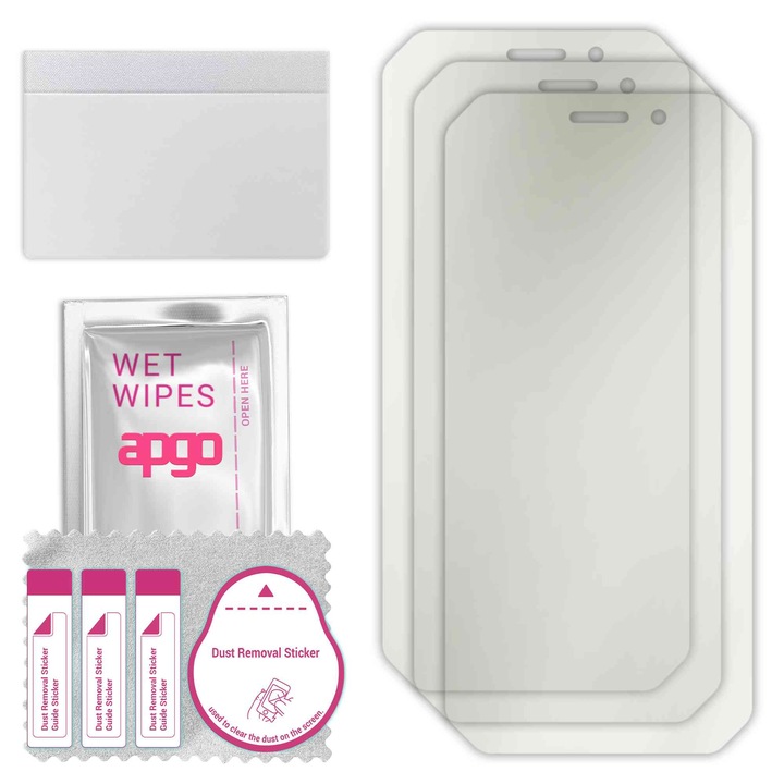 3x МАТОВ apgo протектор за екран за Doogee S51 – самозалепващ се, цял дисплей, хидрогел, защита от надраскване, пълно лепене, 5D