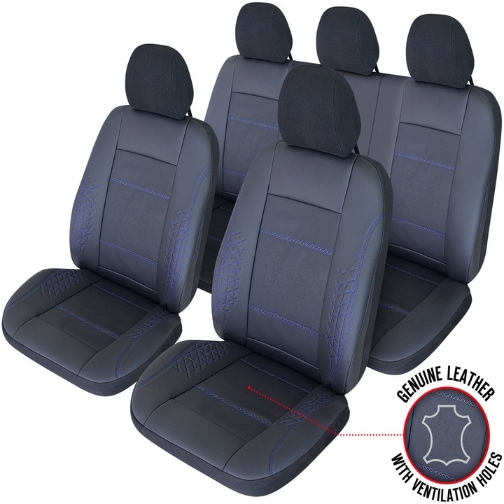 Set Huse Auto Umbrella, Atlas, Negru, Piele Ecologică, Rezistent la Uzură