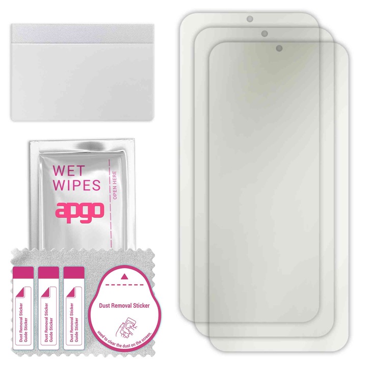 3x МАТОВ apgo защитен филм за Ulefone Power Armor 18 – самозалепващ се, цял дисплей, хидрогел, устойчив на надраскване, лепило, 5D