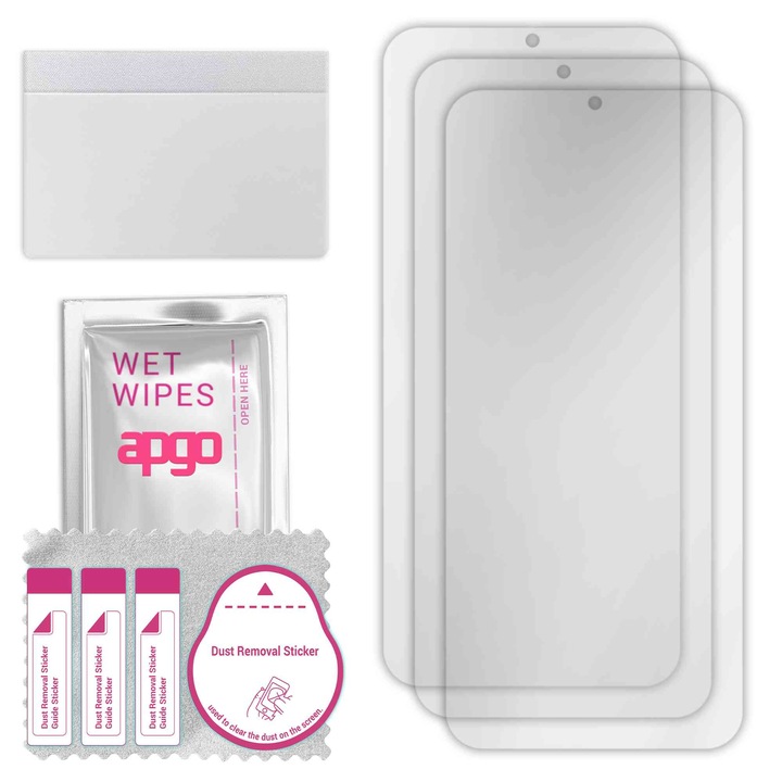 3x apgo протектор за екран за Ulefone Power Armor 18 – цял дисплей, гланцов, хидрогел, пълно лепене, 5D