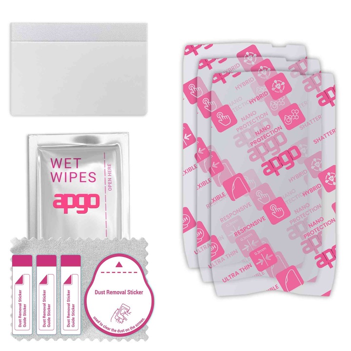 3x apgo Ultra-Clear Hybrid защитно стъкло, съвместимо с Oukitel K16, гъвкаво нано стъкло, отличен заместител на закалено стъкло, устойчиво на надраскване