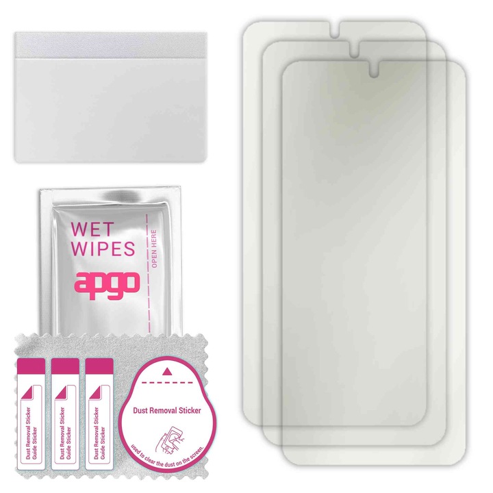 3x МАТОВ apgo протектор за екран за Umidigi Bison (2021) - самозалепващ се, цял дисплей, хидрогел, защита от надраскване, пълно лепене, 5D