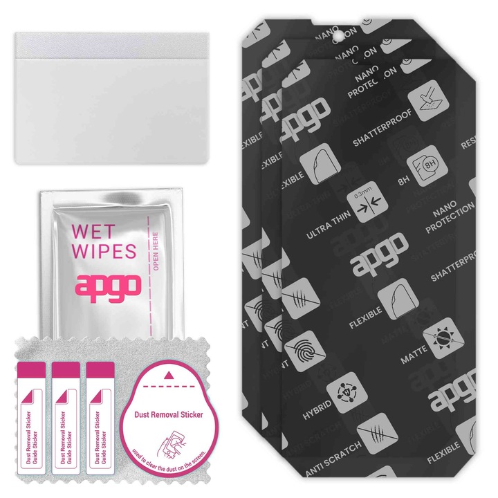 3x APGO MATTE хибридно защитно стъкло, съвместимо с Doogee S89, гъвкаво нано стъкло, отличен заместител на закалено стъкло, устойчиво на надраскване