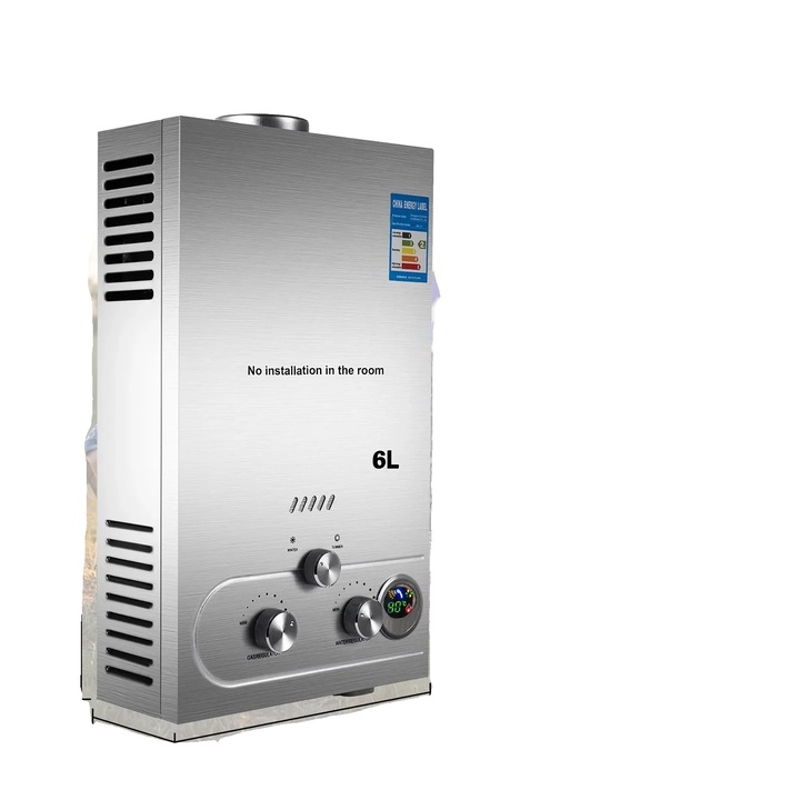 Incalzitor de apa instant, 6L, montare pe perete, design compact, compatibil LPG