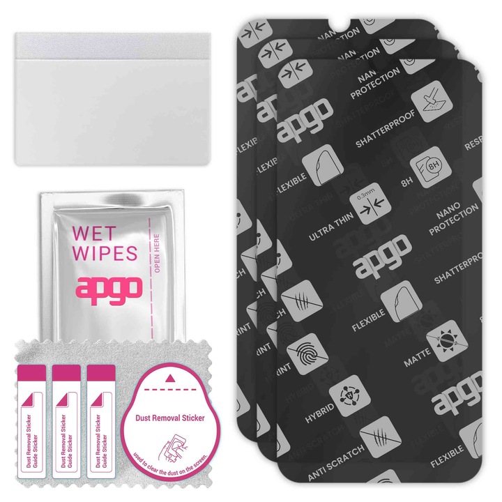 3x APGO MATTE хибридно защитно стъкло, съвместимо с Doogee V30 Pro, гъвкаво нано стъкло, отличен заместител на закалено стъкло, устойчиво на надраскване