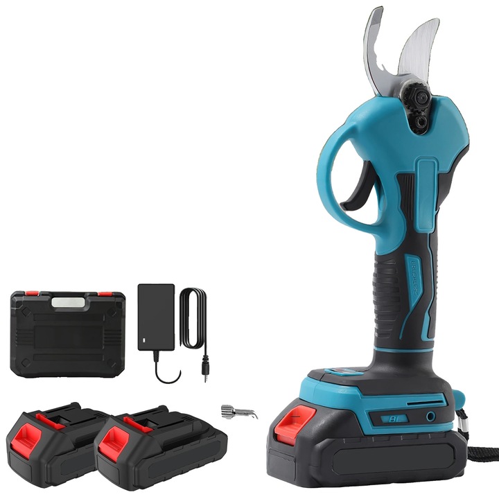 Foarfeca electrica, 1200W, diametru taiere 30mm, motor fara perii, set cu 2 acumulatori, 26x10cm