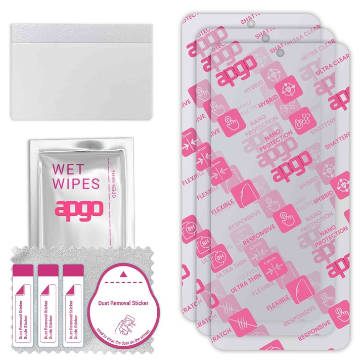 3x apgo Ultra-Clear Hybrid sticla protectoare compatibila cu Vivo iQOO Neo9 Pro, sticla nano flexibila, inlocuire excelenta pentru sticla temperata, rezistenta la zgarieturi