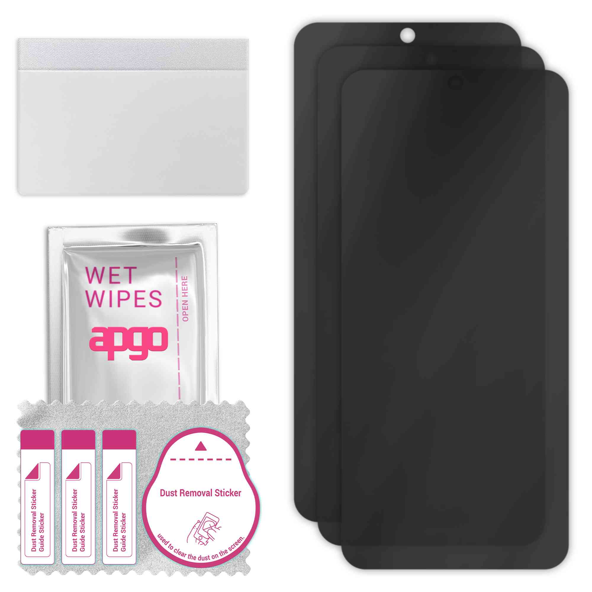 3x Sticla de protectie PRIVACY apgo pentru Huawei Nova 12i – sticla hibrid, full glue, flexible glass