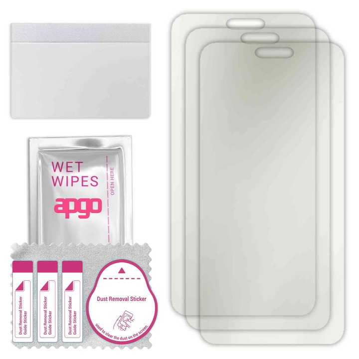 3x МАТОВ apgo протектор за екран за Umidigi G6 5G - самозалепващ се, цял дисплей, хидрогел, защита от надраскване, пълно лепене, 5D