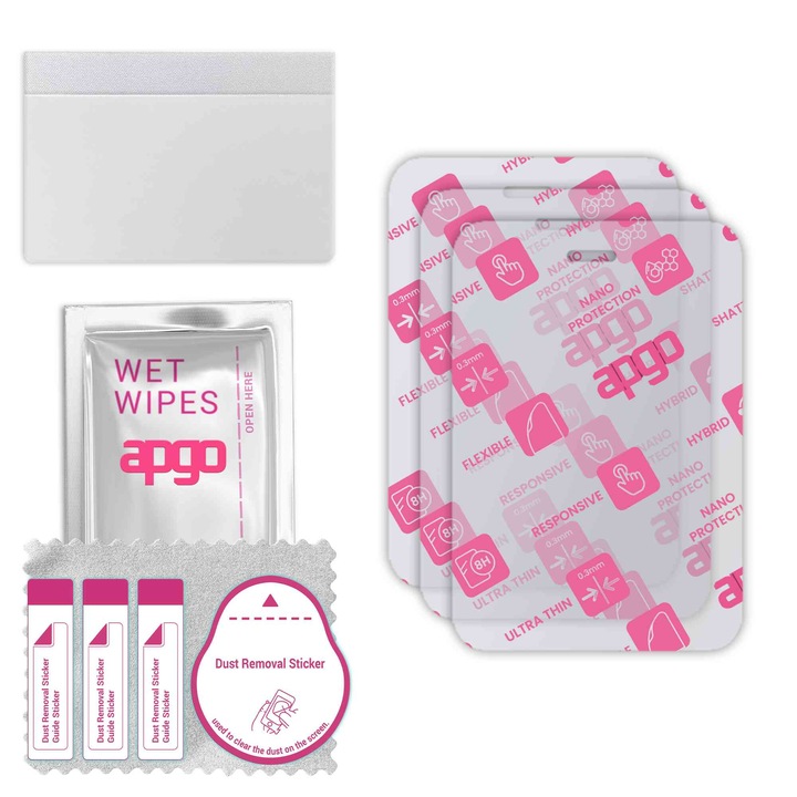 3x apgo Ultra-Clear Hybrid sticla protectoare compatibila cu HMD 105, sticla nano flexibila, inlocuire excelenta pentru sticla temperata, rezistenta la zgarieturi