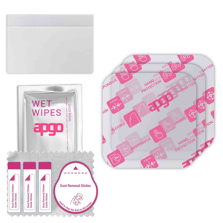 3x apgo Ultra-Clear Hybrid sticla protectoare compatibila cu Huawei Nova Flip, sticla nano flexibila, inlocuire excelenta pentru sticla temperata, rezistenta la zgarieturi