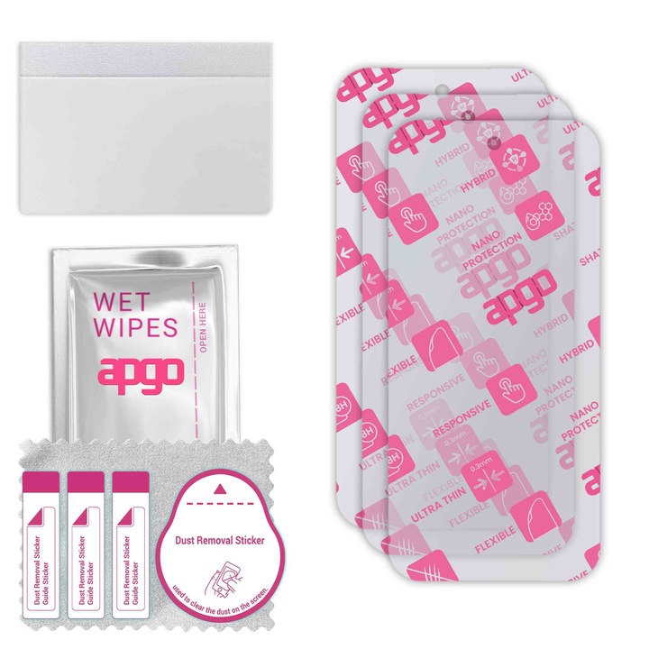 3x apgo Ultra-Clear Hybrid sticla protectoare compatibila cu Google Pixel 9 Pro Fold, sticla nano flexibila, inlocuire excelenta pentru sticla temperata, rezistenta la zgarieturi