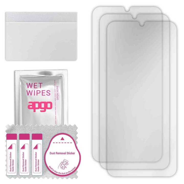 3x apgo протектор за екран за Cubot Note 50 – цял дисплей, гланцов, хидрогел, пълно лепене, 5D