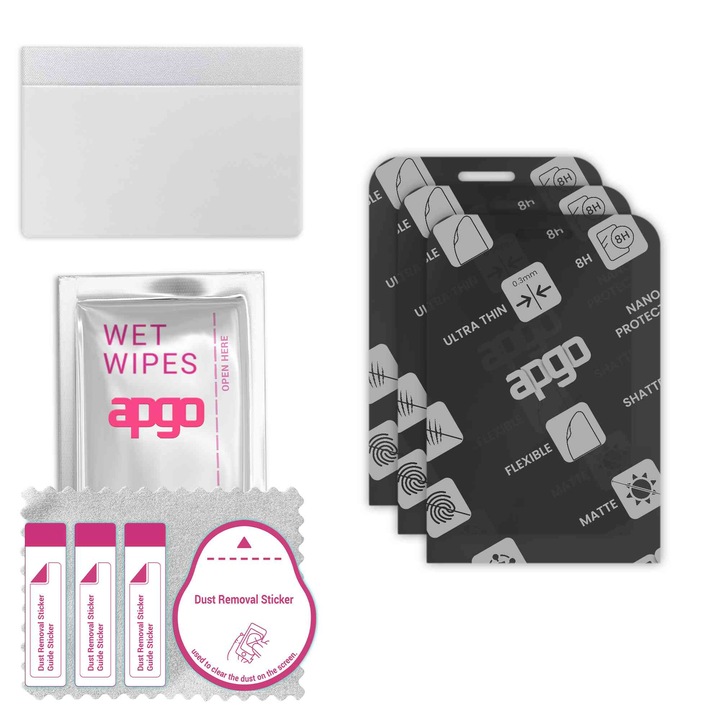 3x apgo MATTE sticla de protectie hibrida compatibila cu Nokia 235 4G 2024, sticla nano flexibila, inlocuire excellenta pentru sticla temperata, rezistenta la zgarieturi