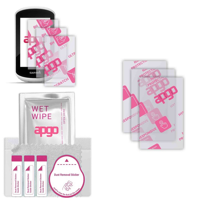3x apgo Ultra-Clear Hybrid sticla protectoare compatibila cu Garmin Edge Explorer GPS, sticla nano flexibila, inlocuire excelenta pentru sticla temperata, rezistenta la zgarieturi